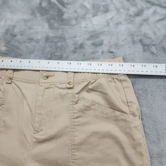 Liz Claiborne Pants‎ Womens 4 Tan Khaki Cotton Lyocell Lightweight Crop Capri - Picture 6 of 10